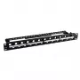 EFB Electronics rozvodný panel 19 inch 1U 24-port Offset ANEXT optimalizovaný čierny