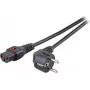 EFB Elektronik napájací kábel CEE7/7 zahnutý 90° - C13 180° IEC Lock čierny 5,0 m