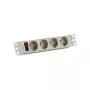 EFB-Elektronik 10 1HE napájací pás 4 x CEE 7/3 s vypínačom hliníkový profil sivý
