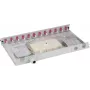 EFB-Elektronik B71901L12OM4 LC spájacia box OM4 multimódový 12 pigtailov 6 adaptérov výsuvný 19 inch rackmontáž sivý fialový