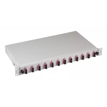 EFB Elektronik spájacia box SC 50/125 µm OM4 výsuvný, 24 pigtailov offset / 12 konektorov
