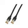EFB Electronics RJ45 patch kábel Cat.5e F/UTP LSZH Draka UC300 TM11 čierny 0,15m
