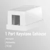 EFB Electronics keystone zásuvka, 1 port, na omietku, čistobiela, prázdne puzdro