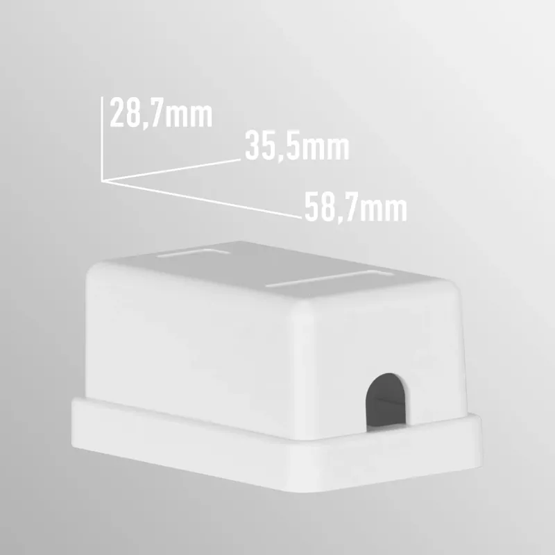 EFB Electronics keystone zásuvka, 1 port, na omietku, čistobiela, prázdne puzdro