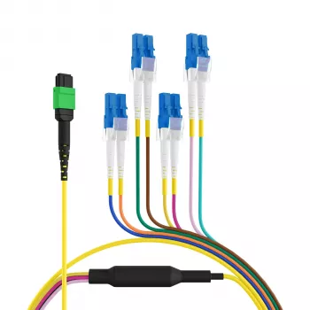 EFB ELEKTRONIK MPO-PLUS/APC(F)-LC trunk kábel OS2 8 vlákien Typ B LSZH žltý 5 m