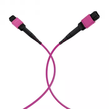EFB ELEKTRONIK MPO-PLUS(F)-MPO-PLUS(F) patch kábel OM4 12 vlákien Typ B LSZH Heather Violet 15 m