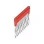 Weidmüller ZQV 1.5N/10 RD priečny prepojovač, 10-pólový, 1,5 mm², červená, Wemid, 20 kusov