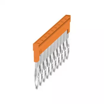 Weidmüller ZQV 2.5N/10 priečny prepojovač, 10-pólový, 2,5 mm², oranžová, Wemid, V0, 48,7 mm, 20 kusov
