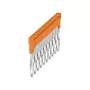 Weidmüller ZQV 2.5N/10 priečny prepojovač, 10-pólový, 2,5 mm², oranžová, Wemid, V0, 48,7 mm, 20 kusov