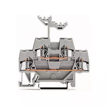 WAGO 280-519 2-vodičový Push-in CAGE CLAMP svorkovnicový blok, 2,5 mm², sivá, montáž na lištu DIN