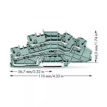 WAGO 2003-6642 priechodná svorka, TOPJOB® S, 2-vodičová, 4 mm², sivá, 800 V, 24 A
