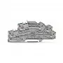 WAGO 2003-6646 viacúrovňová inštalačná svorka, N/L/PE, 2,5 mm², Push-in CAGE CLAMP, sivá