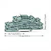 WAGO 2003-6646 viacúrovňová inštalačná svorka, N/L/PE, 2,5 mm², Push-in CAGE CLAMP, sivá