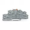 WAGO TOPJOB S N-oddeľovacia svorka s PE, 3-vodičová, Push-in CAGE CLAMP, sivá, 2003-6644