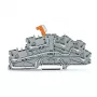 WAGO TOPJOB S N-oddeľovacia svorka s PE, 3-vodičová, Push-in CAGE CLAMP, sivá, 2003-6644