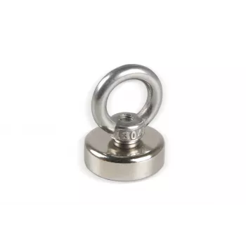 Eichner magnety s očkom strieborné, kov Ø 2,5 x 7,7 cm, 5 ks