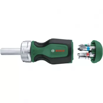 Bosch 1600A032UY račňový skrutkovač s 12 bitmi (25 mm) S2 oceľ, 1/4