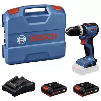 BOSCH Professional GSB 18V-52 akumulátorový príklepový vŕtací skrutkovač sada s 2 akumulátormi 2,0 Ah, L-Case