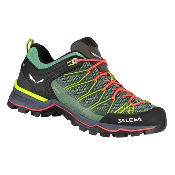 SALEWA dámske turistické topánky MTN Trainer Lite GTX - Field Green/Fluo Coral - UK 4 (EU 36.5)