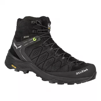 SALEWA Alp Trainer 2 Mid GTX turistické topánky Black/Black UK 9 (EU 43)