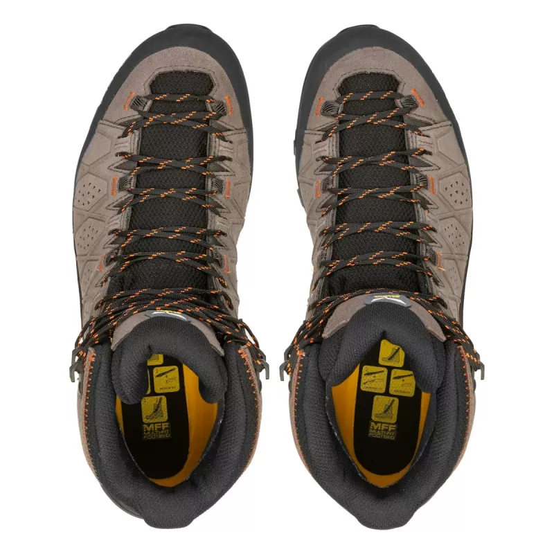 SALEWA Alp Trainer 2 Mid GTX turistické topánky - Wallnut/Fluo Orange - UK 8 (EU 42)