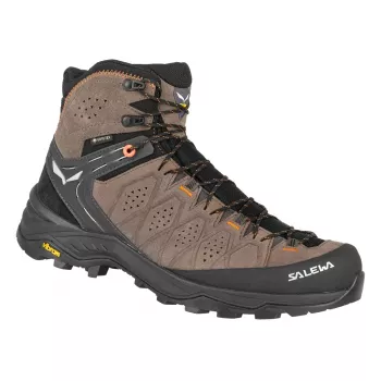 SALEWA Alp Trainer 2 Mid GTX turistické topánky - Walnut/Fluo Orange - UK 9 (EU 43)