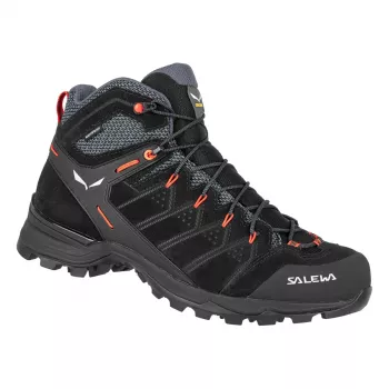 SALEWA Alp Mate Mid WP turistické topánky Black Out/Fluo Orange UK 11 (EU 46)