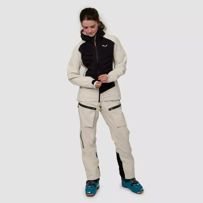 Dámska hybridná bunda Salewa Sella PTX 3L Oatmeal