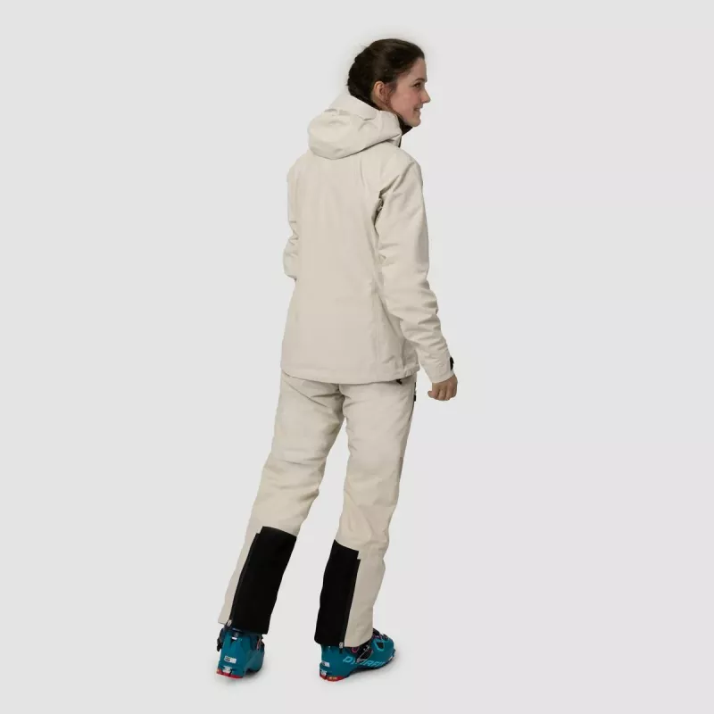 Dámska hybridná bunda Salewa Sella PTX 3L Oatmeal