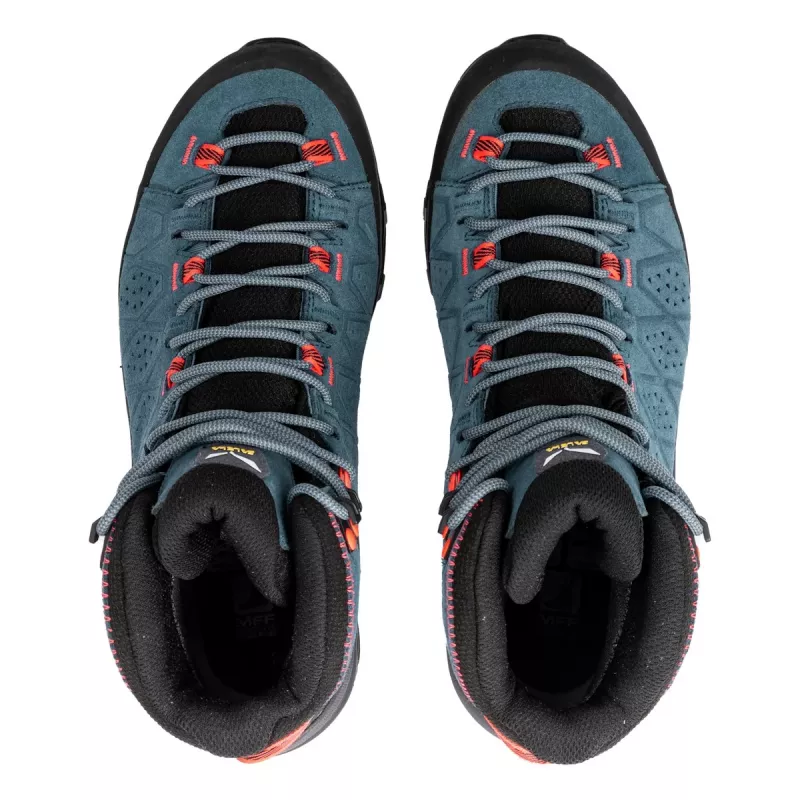 SALEWA Alp Trainer 2 Mid GTX dámske turistické topánky - Java Blue/Fluo Coral - UK 6 (EU 39)