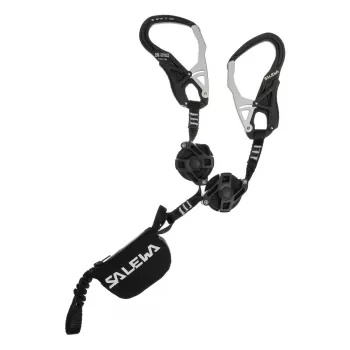 SALEWA Ergo Lanyard zip-black výsuvný lanyard