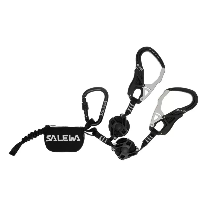 SALEWA Ergo Lanyard zip-black výsuvný lanyard