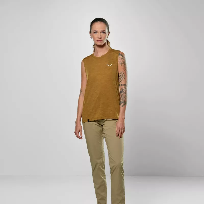 Salewa Eagle Minilogo AM tank top - Golden Brown - veľkosť M