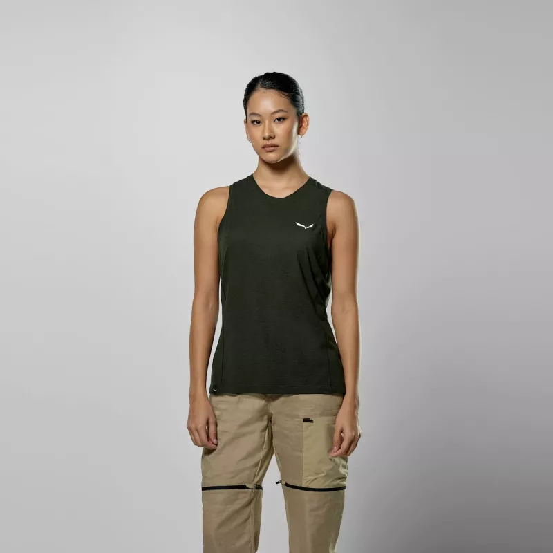 Dámsky Salewa Puez Dry tank top - M, Dark Olive