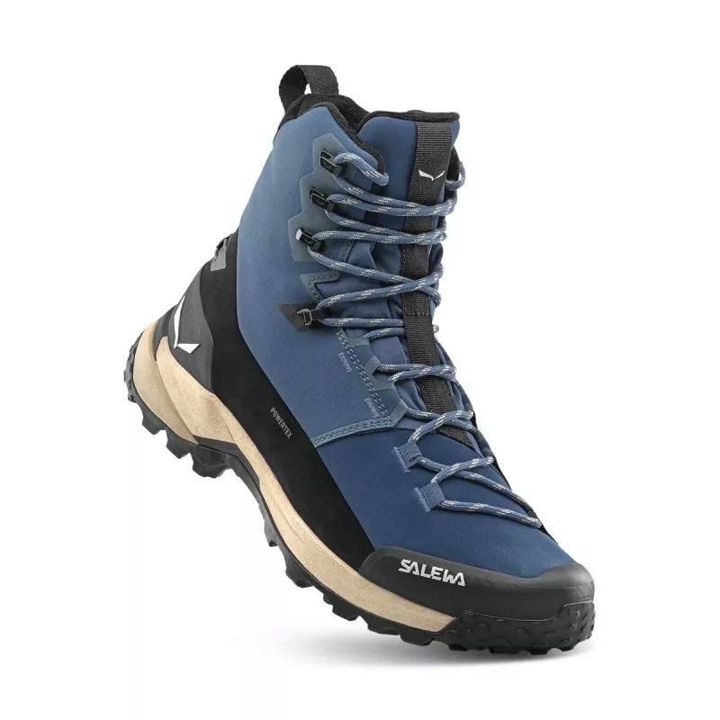 Salewa Puez Winter Mid PTX turistické topánky - Dark Denim/Black - UK 10.5 (EU 45)