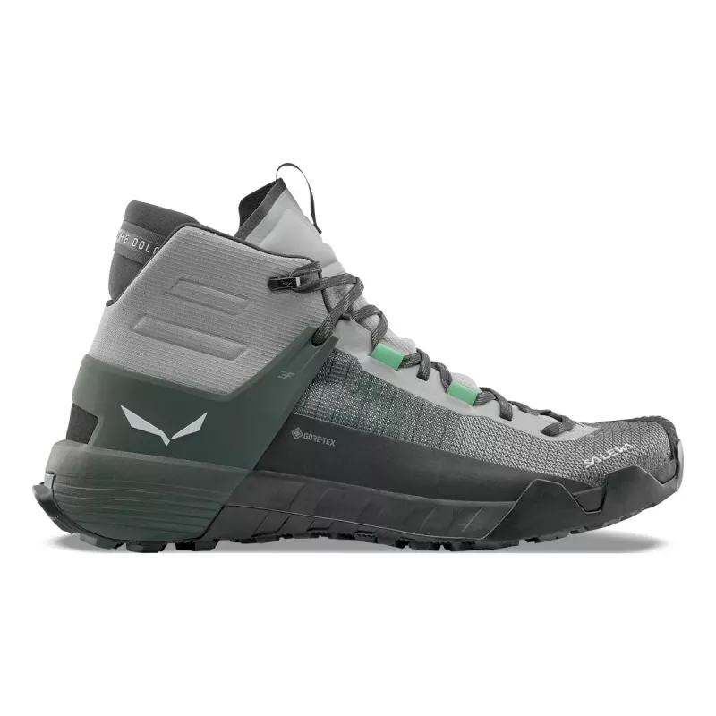 Salewa Wildfire NXT Mid GTX turistické topánky - Alloy/Dark Olive - UK 11,5 (EU 46,5)