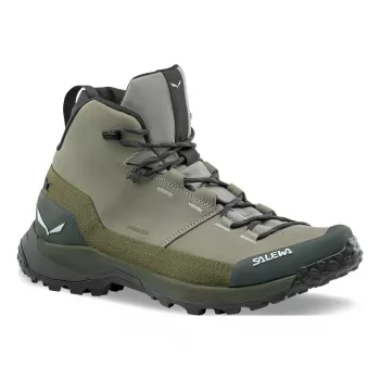 SALEWA Puez Leather Mid PTX turistické topánky Shadow UK 7