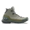 SALEWA Puez Leather Mid PTX Shadow Dark Olive turistické topánky UK 8 (EU 42)