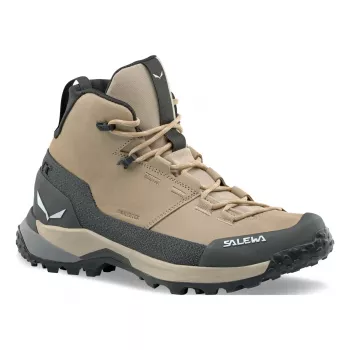 SALEWA Puez Leather Mid PTX topánky dámske Quicksand Onyx UK