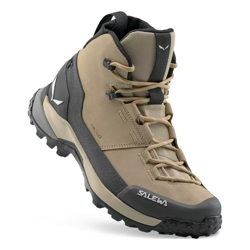 SALEWA Puez Leather Mid PTX topánky dámske Quicksand Onyx UK