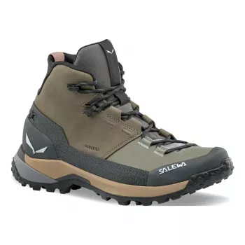 Salewa Puez Leather Mid PTX dámske turistické topánky - Bungee Cord/Onyx - UK 5 (EU 38)