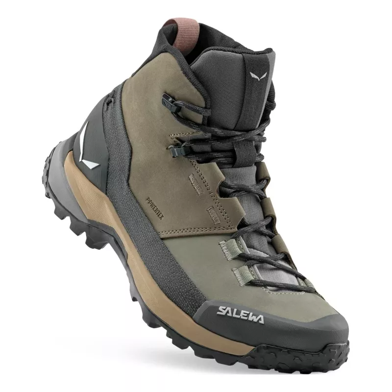 Salewa Puez Leather Mid PTX dámske turistické topánky - Bungee Cord/Onyx - UK 5 (EU 38)