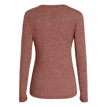 Salewa Puez Melange Dry L/S dámske tričko s dlhým rukávom - Desert Pink Melange, veľkosť M