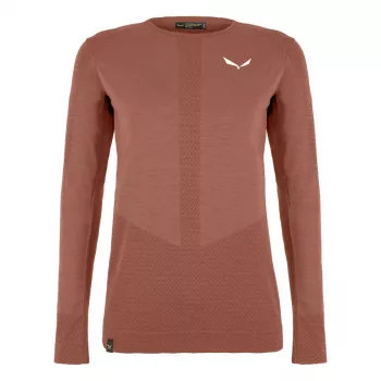 Salewa Zebru Medium Warm AMR L/S dámske termotričko - Etruscan Red, XS