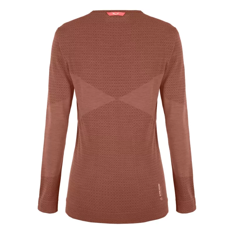 Salewa Zebru Medium Warm AMR L/S dámske - Etruscan Red, veľkosť M