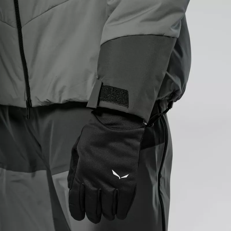 SALEWA Ortles EPE Grip dámske horolezecké rukavice - Black Out, veľkosť M
