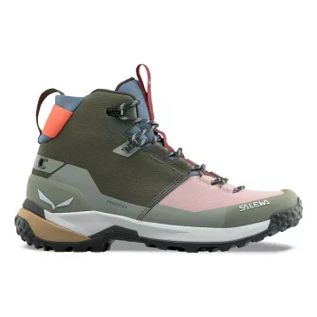 Salewa Puez 2 Mid PTX dámske turistické topánky - Dark Olive/Shadow - UK 6 (EU 39)