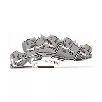 WAGO 2005-7646 priechodná svorka, 3-vodičová, 400V, 24A, 2,5mm², sivá