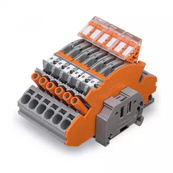 WAGO 2007-8875 radová svorka pre prúdové transformátory, 1-pólová, sivá, Push-in CAGE CLAMP, 41 A, 1000 V, DIN lišta