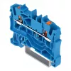 WAGO 2202-1204 2-vodičová priechodková svorka s tlačidlom, 2,5 mm, modrá